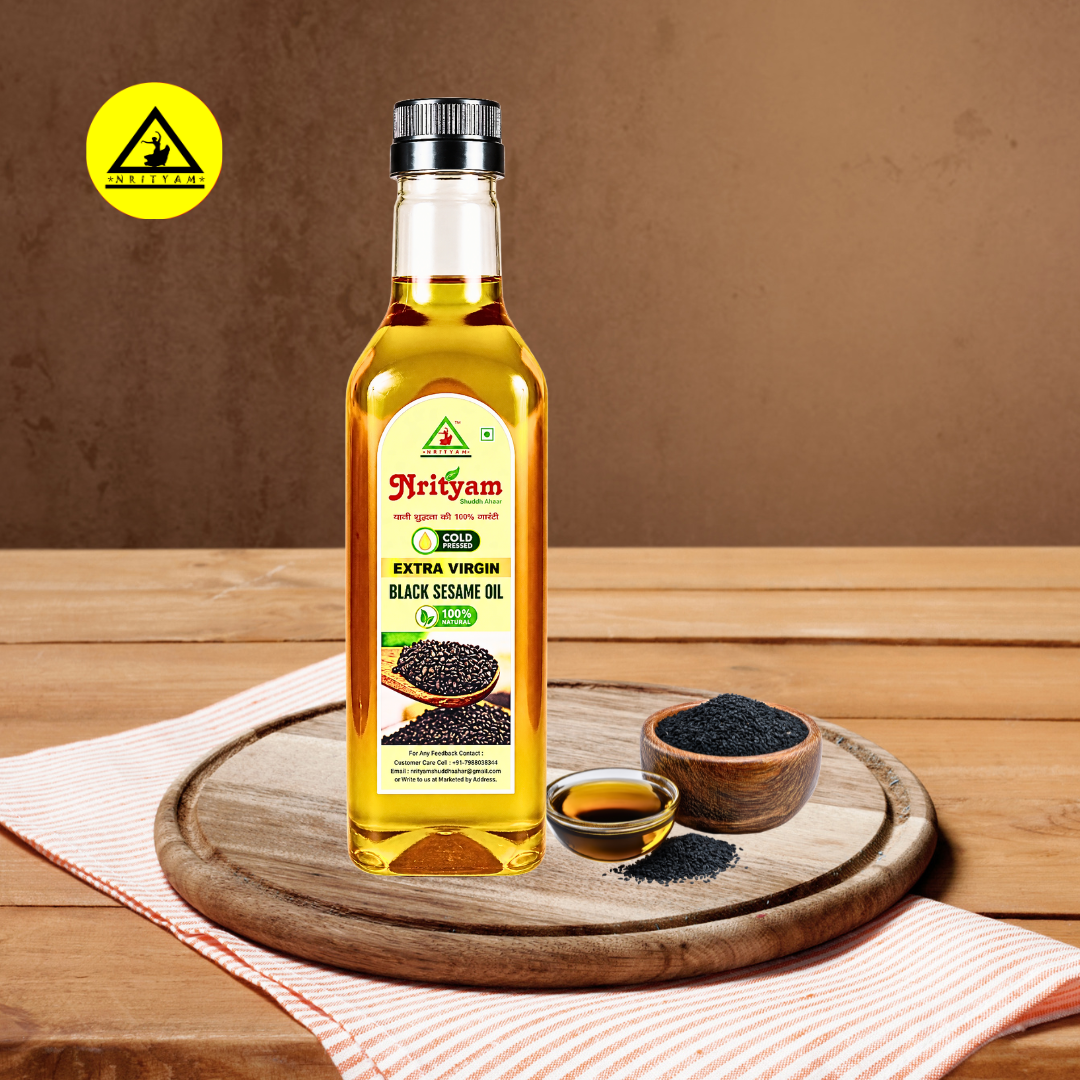 BLACK SESAME OIL | COLD PRESSED | 100% PURE & NATURAL | WOOD PRESSED OIL |