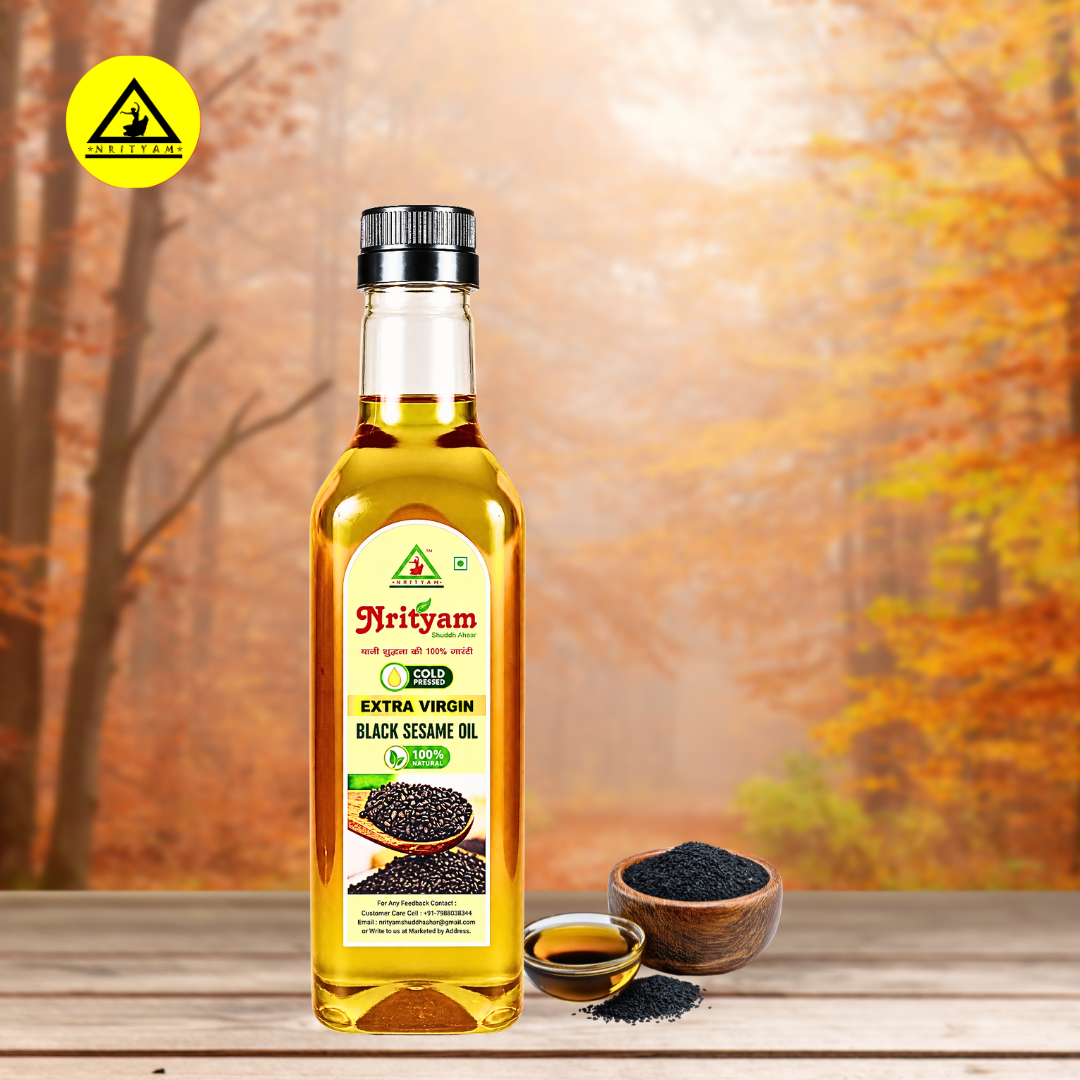 BLACK SESAME OIL | COLD PRESSED | 100% PURE & NATURAL | WOOD PRESSED OIL |