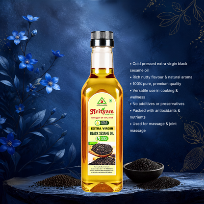 BLACK SESAME OIL | COLD PRESSED | 100% PURE & NATURAL | WOOD PRESSED OIL |